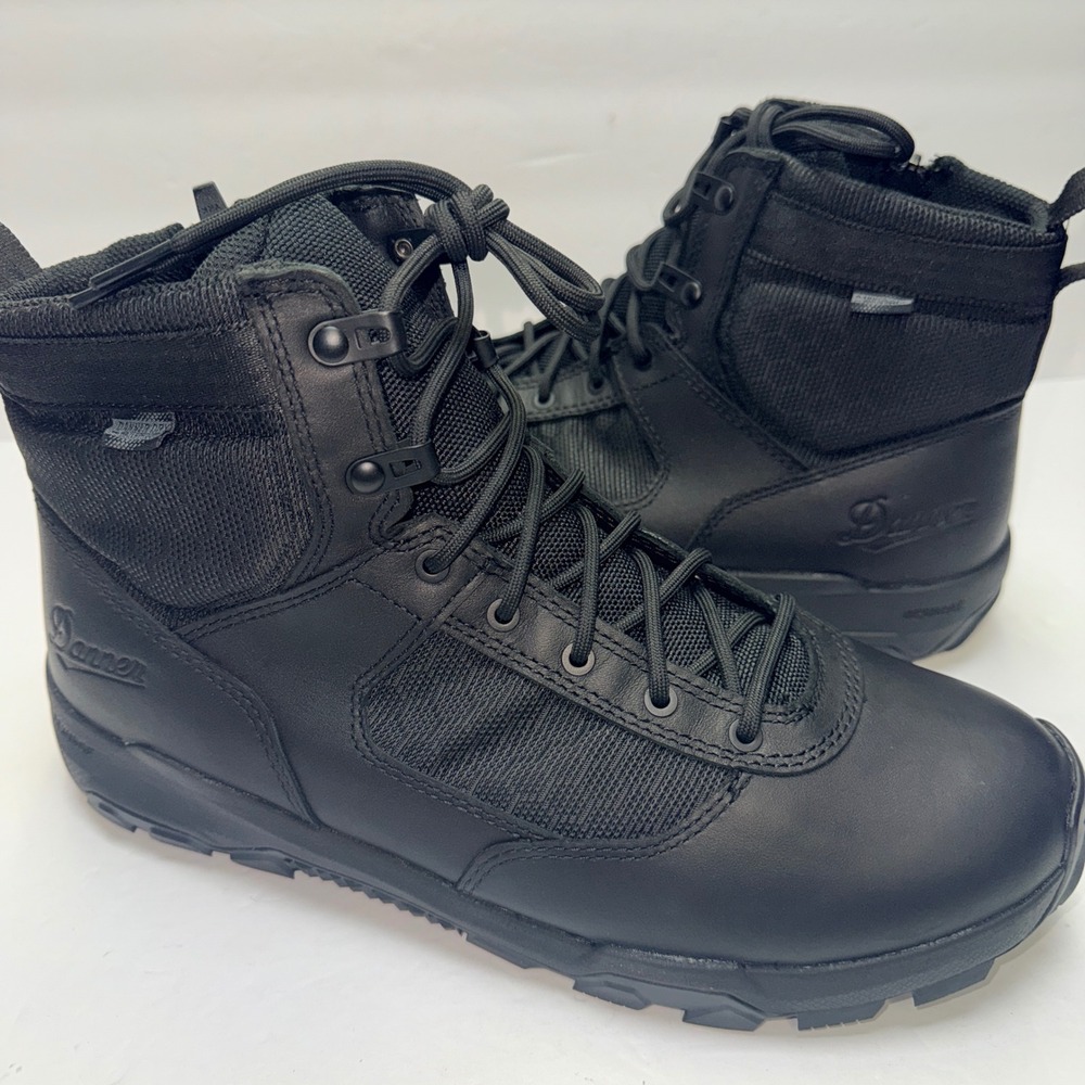 Danner Sonic 6"‎ Side-Zip Mens 10 Black Waterproof Tactical Duty Boots 24430 New